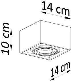 Plafonieră QUATRO 1xGU10/40W/230V lemn
