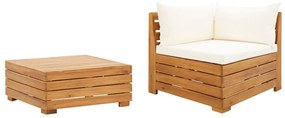 vidaXL Set mobilier grădină cu perne, 2 piese, lemn masiv de acacia