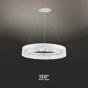 Lustră LED pe cablu LED/25W/230V 3000K d. 50 cm alb