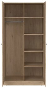 Șifonier în culoare naturală cu aspect de lemn de stejar 99x200x62 cm Billund – Tvilum