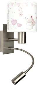 Brilagi - Lampă LED Flex BOBO 1xE27/25W/230V + LED/3W, crom mat/crem/iepurași