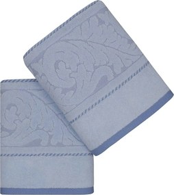 Set 2 prosoape baie SULTAN, albastru, bumbac, 50x90 cm