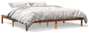 844866 vidaXL Cadru de pat, maro ceruit, 180x200 cm, lemn masiv de pin