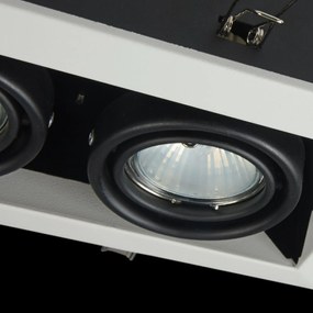 Plafoniera incastrabila cu doua spoturi Metal, alb MYDL008-2-02-W