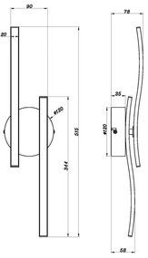 Lustră LED aplicată Globo 67178S TYLER LED/12W/230V