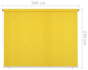 Jaluzea tip rulou de exterior, 300 x 230 cm, galben Galben, 300 x 230 cm
