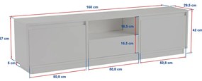 Masă TV Vanguard Wood Negru