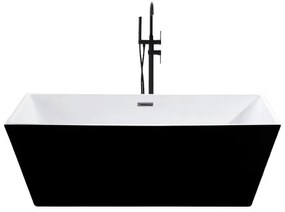 CUBE Cadă de baie freestanding, alb-negru, 170x75x58 cm