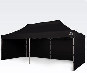 Pavilion pliabil 3x6m - cu 3 pereți - Negru