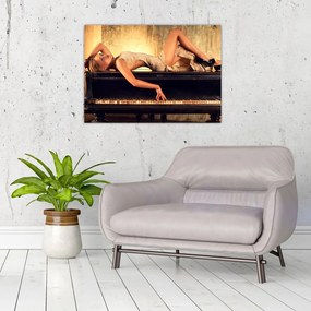 Tablou - Femeia și pian (70x50 cm)