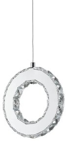 Lustra LED suspendata design modern Girona crom