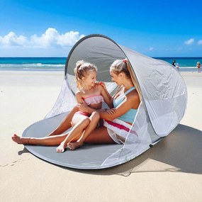 Cort de plajă POP-UP cu șorț și protecție UV50+ 200 x 120 x 90cm