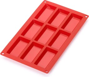 Tavа de copt Lekue 1010165, 30x17,5x1,2 cm, 315 ml, -60°C/+220°C, Silicon platinat, Rosu