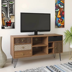 Comoda TV Bohira, culoare nuc, 120 x 39 x 64 cm