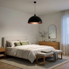Brilagi - Lustră LED suspendată pe cablu METALO 1xE27/40W/230V Ø 40 cm negru/cupru