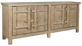 Bufet din lemn masiv reciclat, sculptat manual, Ervino