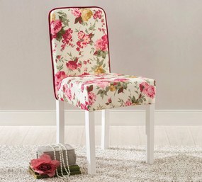 Scaun pentru copii, tapitat cu stofa cu picioare din lemn Summer Chair With Flower