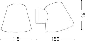 Ideal Lux - Aplica de exterior pentru perete GAS 1xGU10/28W/230V IP43 maro