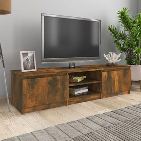 Comoda TV, stejar fumuriu, 140x40x35,5 cm, lemn prelucrat