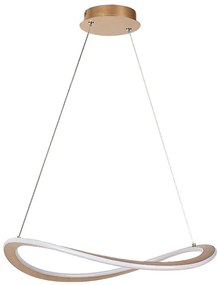 Lustra LED suspendata din metal auriu Kallira D-52cm