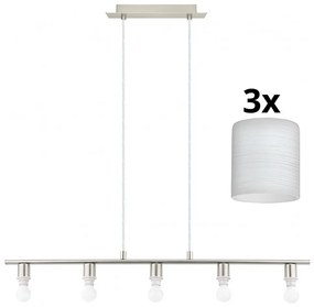 Lustră LED pe cablu Eglo MY CHOICE 5xE14/4W/230V crom/alb