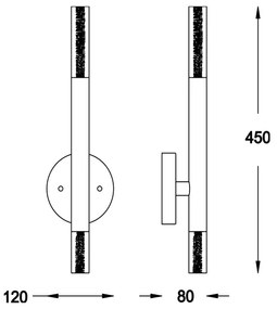 Lampă LED de perete Zuma Line W0461-02E-F7F7 ONE 2xLED/5W/230V roz-auriu
