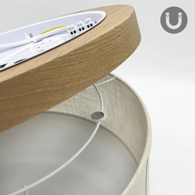 Plafonieră Brilagi BELLADONNA 2xE27/15W/230V d. 40 cm crem/stejar