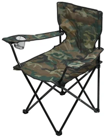 Cattara 13450 Scaun pliabil de camping Bari,armată , 49 x 39 x 84 cm
