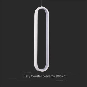 Lustră LED pe cablu LED/13W/230V 4000K alb