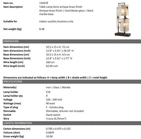 Veioza, Lampa de masa design LUX Zeno