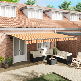vidaXL Cortina Retractabilă galben și portocaliu 500 × 300 cm țesătură