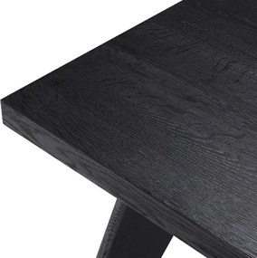 Masa design LUX din lemn de stejar Biot negru, 240x100 114472 HZ