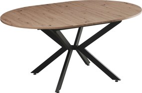Masa extensibila ABERO TIP 1, stejar sonoma/negru, 100/140x100x75 cm