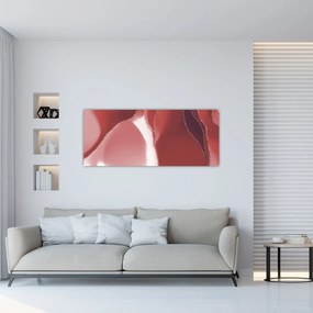 Tablou - Floare abstractă roșie N⁰3 (120x50 cm)
