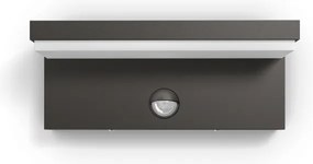 Aplică LED de exterior cu senzor BUSTAN 2xLED/4,5W IP44 Philips 16484/93/P3