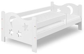Pat pentru copii Culoare alb, MOON 80 x 160 cm Saltele: fără saltea, Lamele de pat: Cu lamele curbate