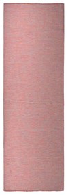Covor de exterior, rosu, 80x250 cm, tesatura plata Rosu, 80 x 250 cm