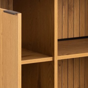 Comodă în culoare naturală cu aspect de lemn de stejar 160x80x45 cm Colima – Actona