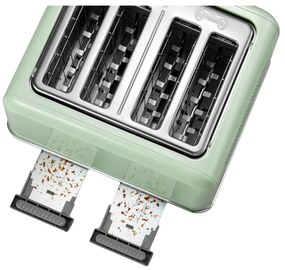 Prajitor de pаine BUYDEEM DT640E, 1800W, 4 felii, 7 programe automate, 7 trepte de prajire, indicatori LED, Tavi pentru firimituri, Pop-up inalt, Verde