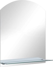 vidaXL Oglindă de perete cu raft, 30 x 50 cm, sticlă securizată