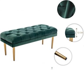 BAV4 - Bancuta, 108 cm, Divan, Canapea, fotoliu, sofa, bancheta, bancuta, banca living, dormitor, hol - Verde - Auriu