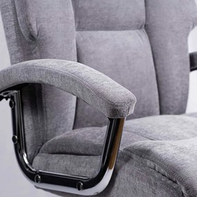 Scaun directorial din stofă cu bază metalică și arcuri OFF 709 gri