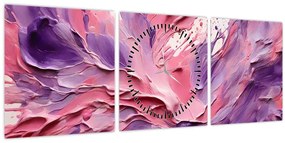 Tablou - Abstracție romantică (cu ceas) (90x30 cm)