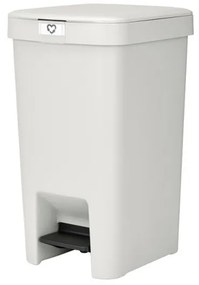 Coș cu pedală Brabantia StepUp 1008480, 16 L, Materiale ecologice, Deschidere mare, Gri deschis
