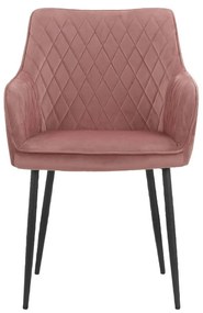 Set de scaune de sufragerie roz deschis 2 buc. tapițat Elvira – Støraa