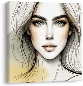 Tablou chip feminin în tonuri delicate