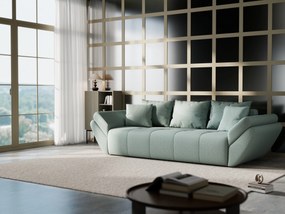 Canapea extensibilă dumonde cu ladă de depozitare si sezut confortabil din spuma high-density, Berlin Enjoy Mint 250x100 cm