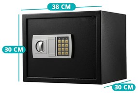 Seif digital, dimensiune mare, negru