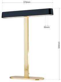 Veioza/Lampa de masa LED moderna AUFTAKT auriu/negru