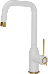 Baterie bucatarie Quadron Unique Q-Line Natalie alb - auriu